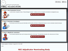 Tablet Screenshot of nec-adjudicators.org